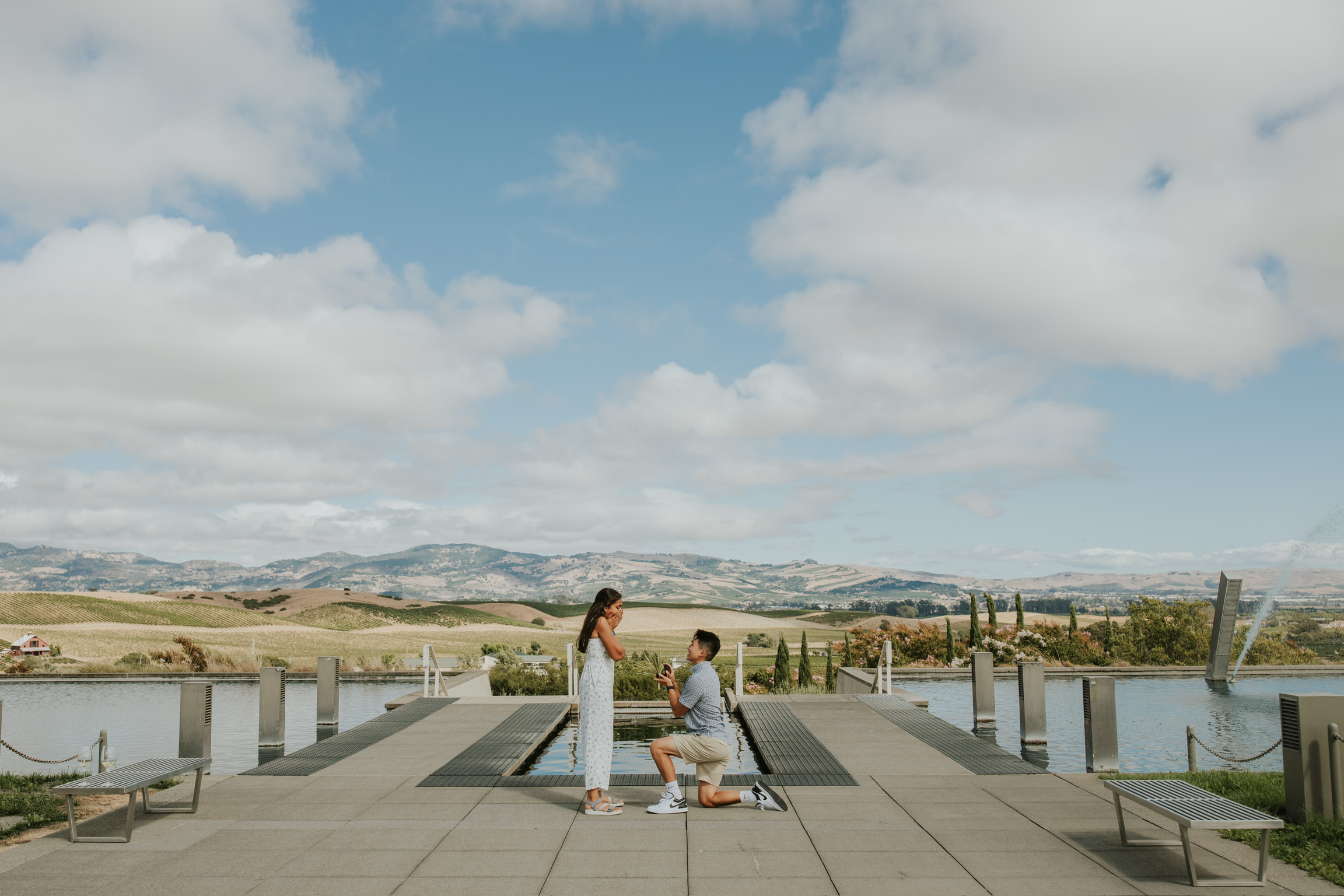 The proposal with a beautiful view