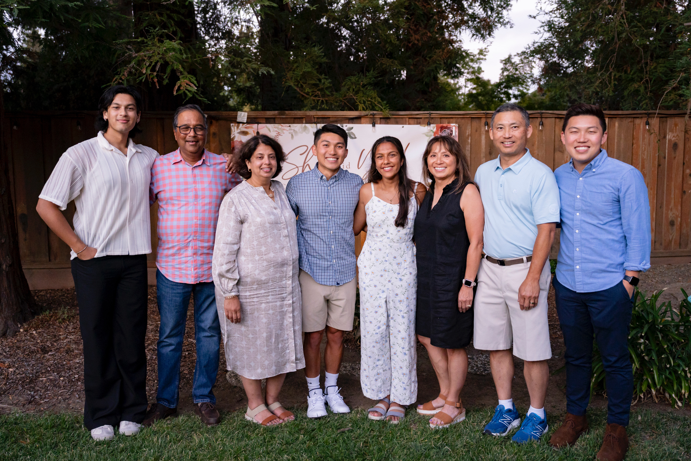 Posed picture with family